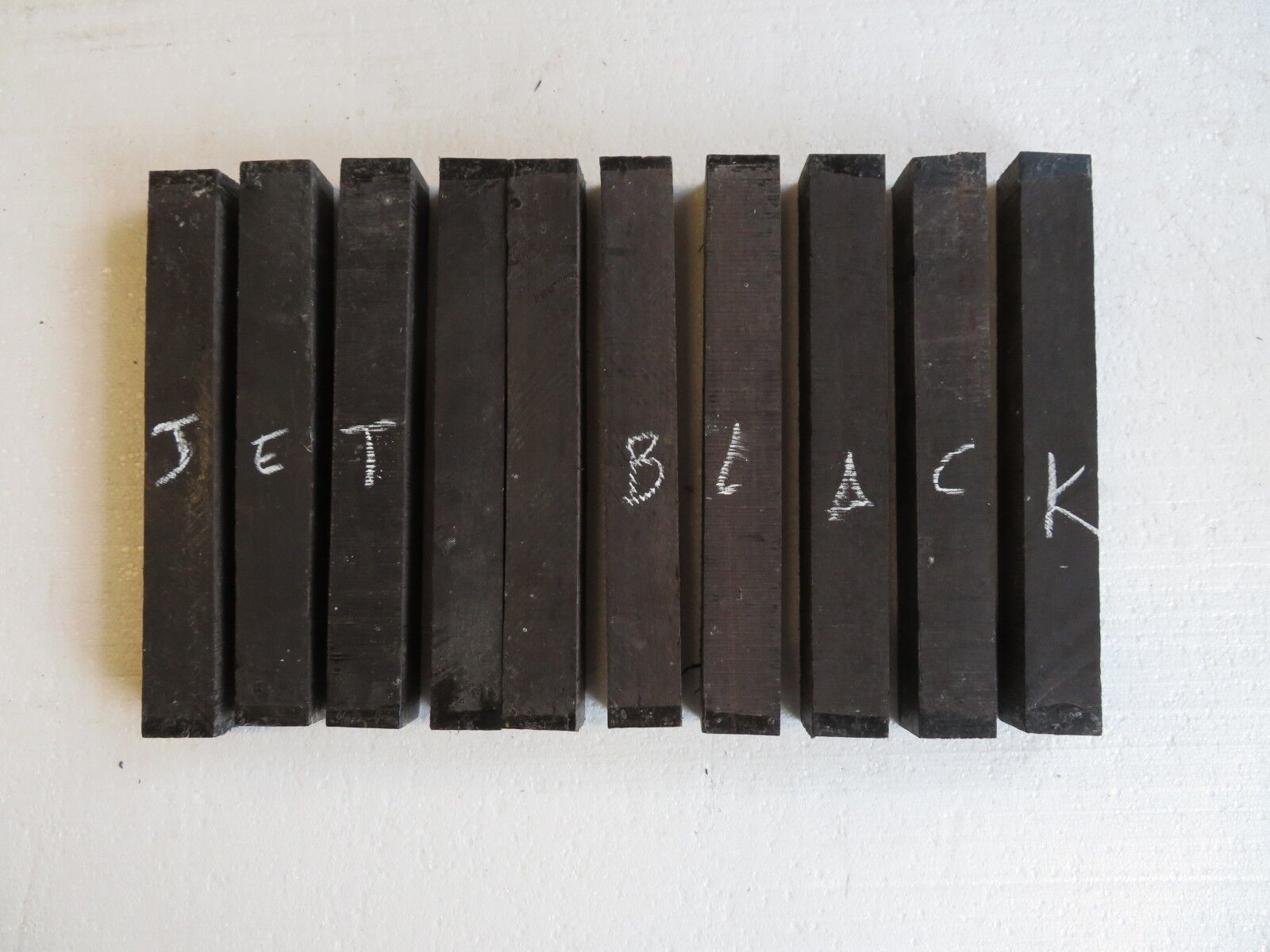 2 PACK SET,   EBONY  BLACK POOL CUE BLANKS, TURNING WOODS  1-1/2" x 1-1/2" x 12” EXOTIC WOOD ZONE Jet Ebony Turning Blanks - фотография #10