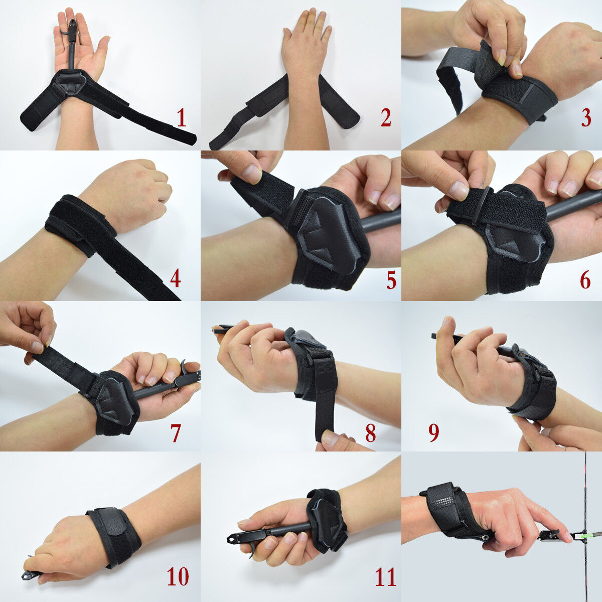 1X Archery Release Aid with Adjustable Wrist Strap Trigger for CompoundBow BK/CM hunting-archery Does Not Apply - фотография #2