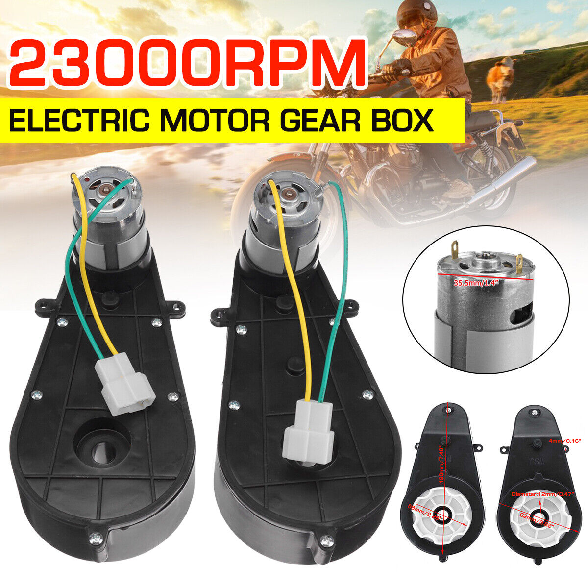 2 Pcs 12V Power Wheels Gearbox and Motor For Jeep Ride On  For Kids Car  Audew KuR1246641