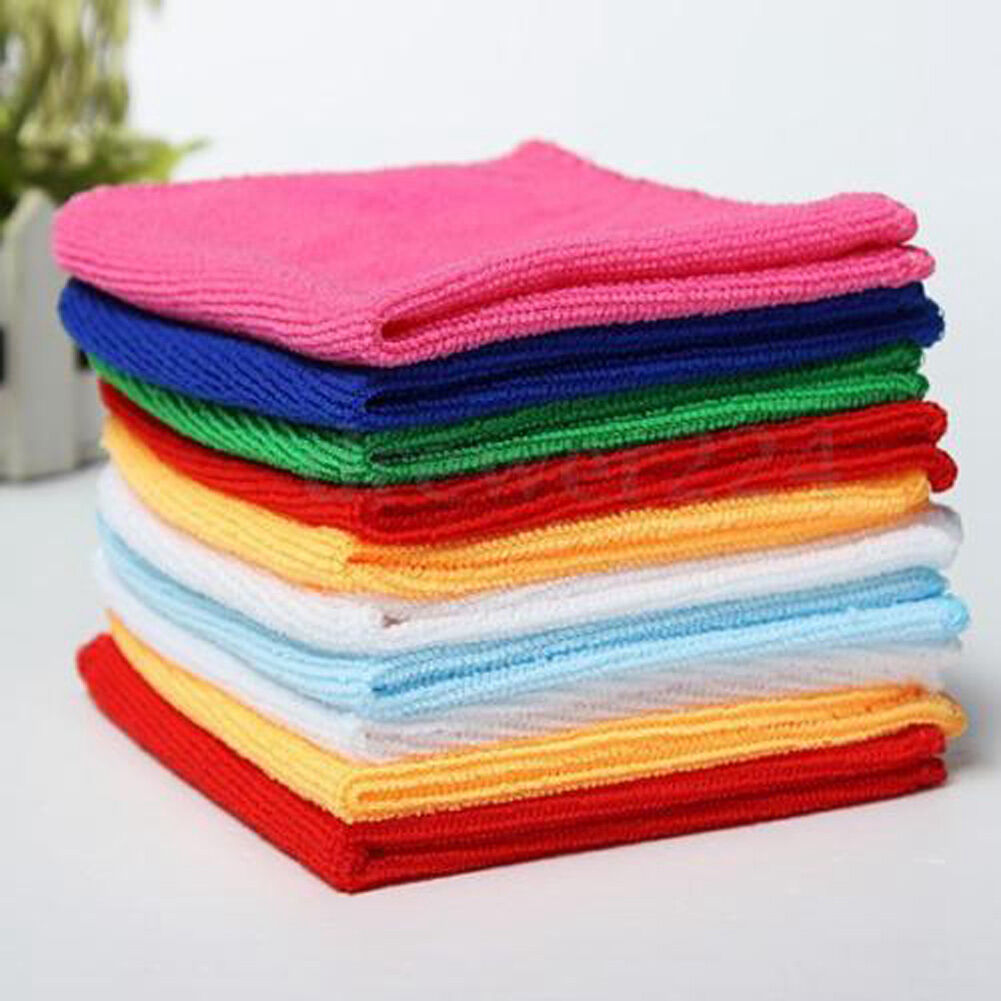10pcs Soothing Microfiber Face Towel Cleaning Wash Cloth Hand Square Towel Unbranded Does Not Apply - фотография #4