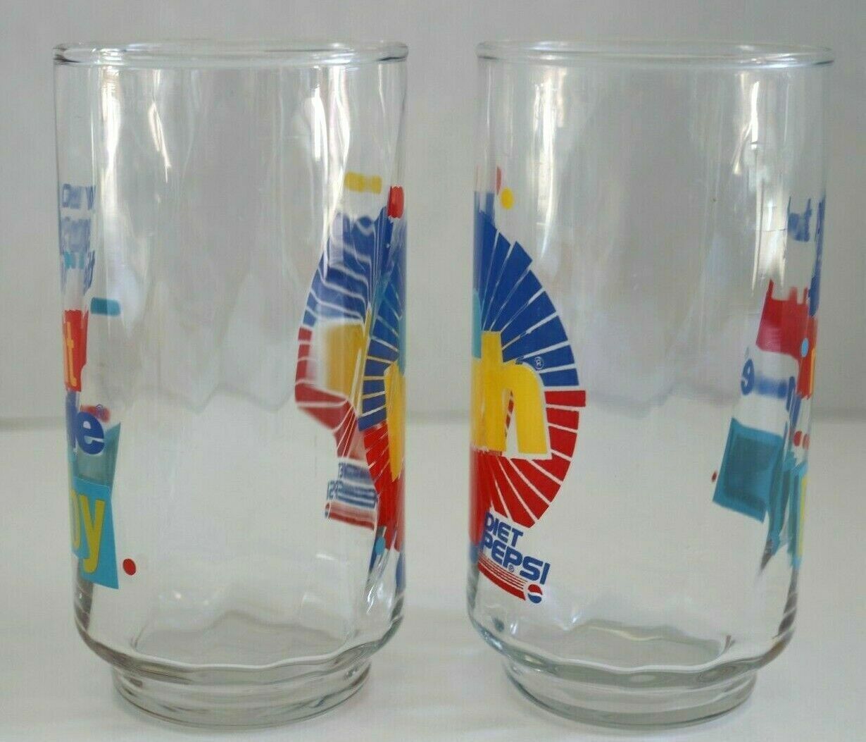 Set 2 Vintage UH HUH You Got the Right One Baby Diet Pepsi Glasses Ray Charles Pepsi - фотография #4