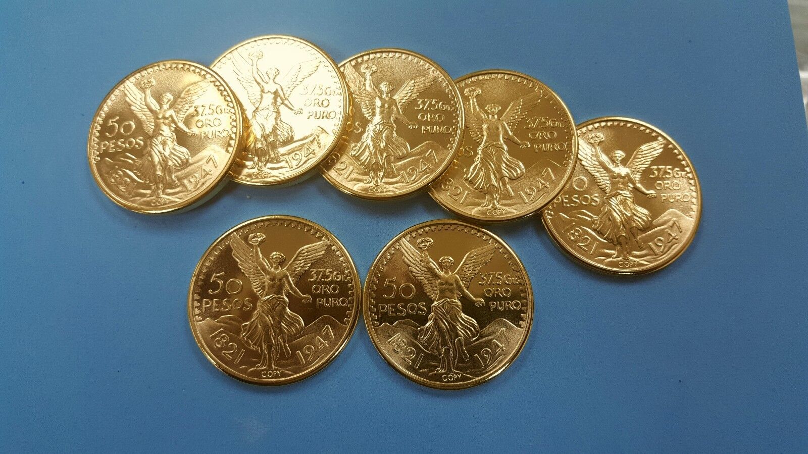 Mexican 50 pesos la minado, GOLD PLATED WITH PURE GOLD  Без бренда