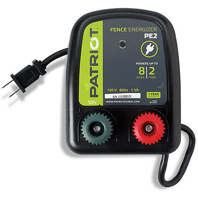 PATRIOT PE2 ELECTRIC 110V/AC FENCER 2 MILE/8 ACRE,FENCE ENERGIZER  Patriot 819957
