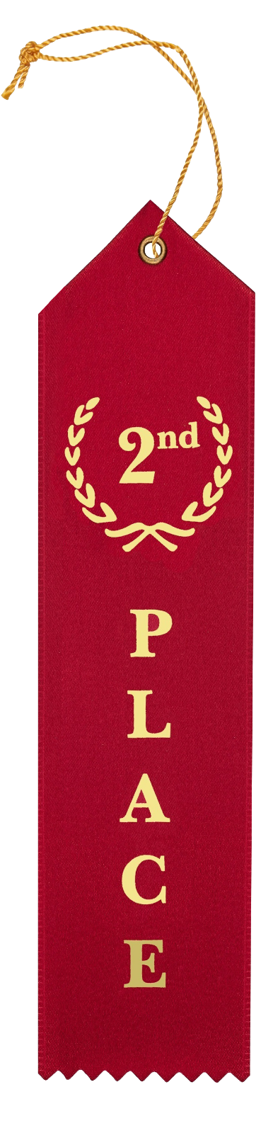 Flat Carded Award Ribbons 1st 2nd 3rd 4th 5th Place, Blue Red White Yellow Green Clinch Star CS-AR-FWC-1-5-60 - фотография #5