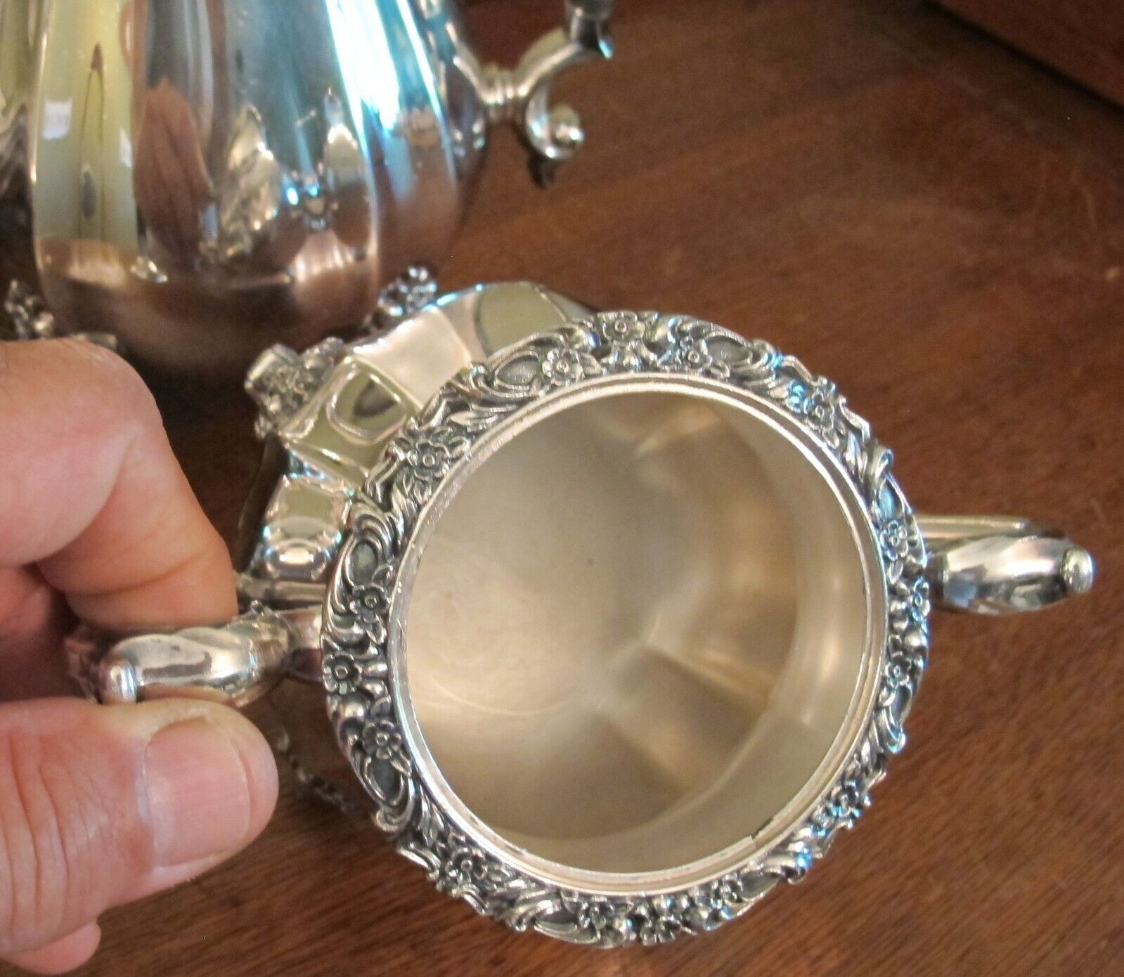 Elegant International Silver, Silverplate Tea/Coffee Set Countess Pattern *WoW* International Silver - фотография #5