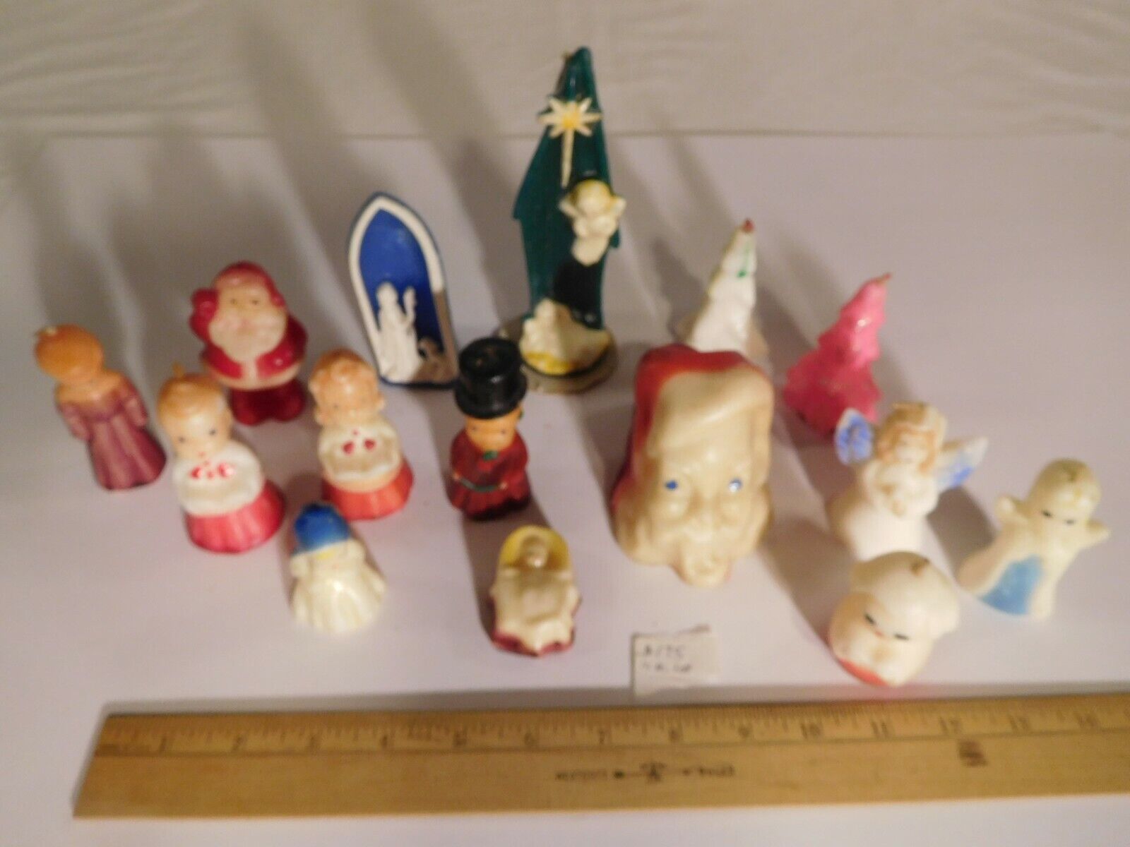 15 Vintage Holiday X-Mas Christmas Gurley & Wayside Oil Co. Candles ~ Unused Без бренда