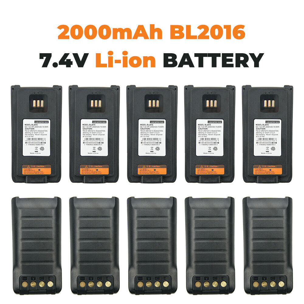 10*BL2016 Replacement 2000mAh Li-ion Battery for Hytera PD985 PD985U 2-Way Radio Vineyuan Does Not Apply