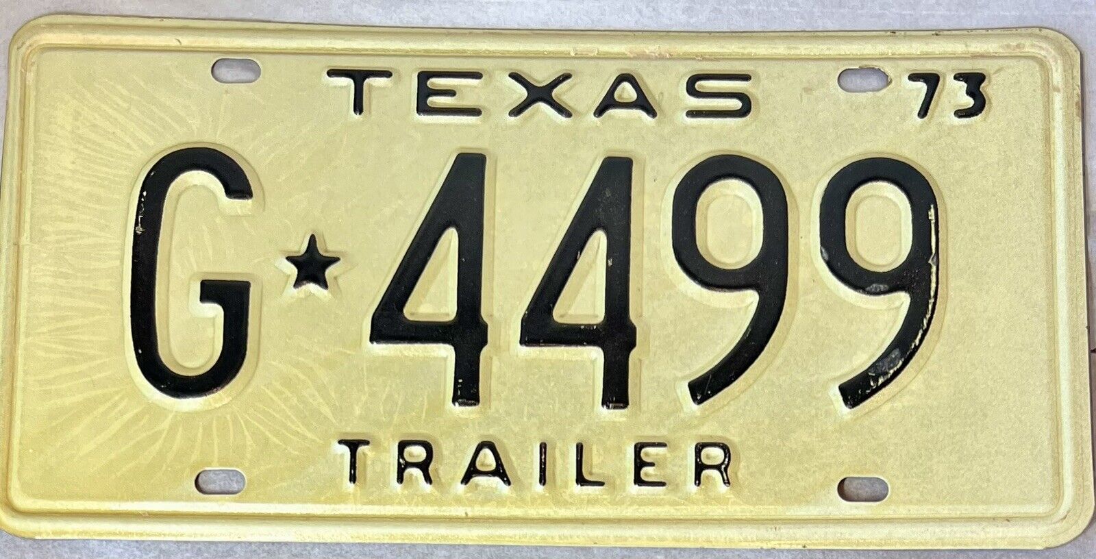 Vintage “Expired” NOS 1973 Texas Trailer License Plates  #G 4499  All Original Без бренда