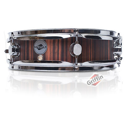 GRIFFIN Piccolo Snare Drum - 13 x 3.5 Black Hickory Poplar Wood Shell Percussion Griffin SM-13 BlackHickory
