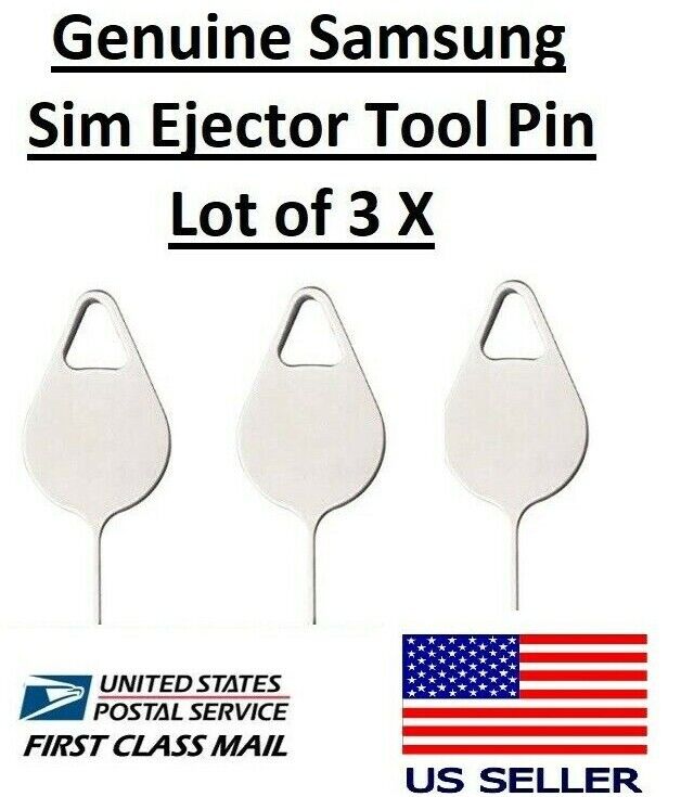 Samsung Galaxy S7/S8/S9/S10/S20 Ultra Sim Card Tray Eject Pin Opening Sim Tool Samsung GH69-26836A, GH98-41629A, GH64-04658A, GH64-05708A, GH64-05214A, GH98-36937A, GH64-04393A, GH90-45416C-Z, SIMCDTLSC16