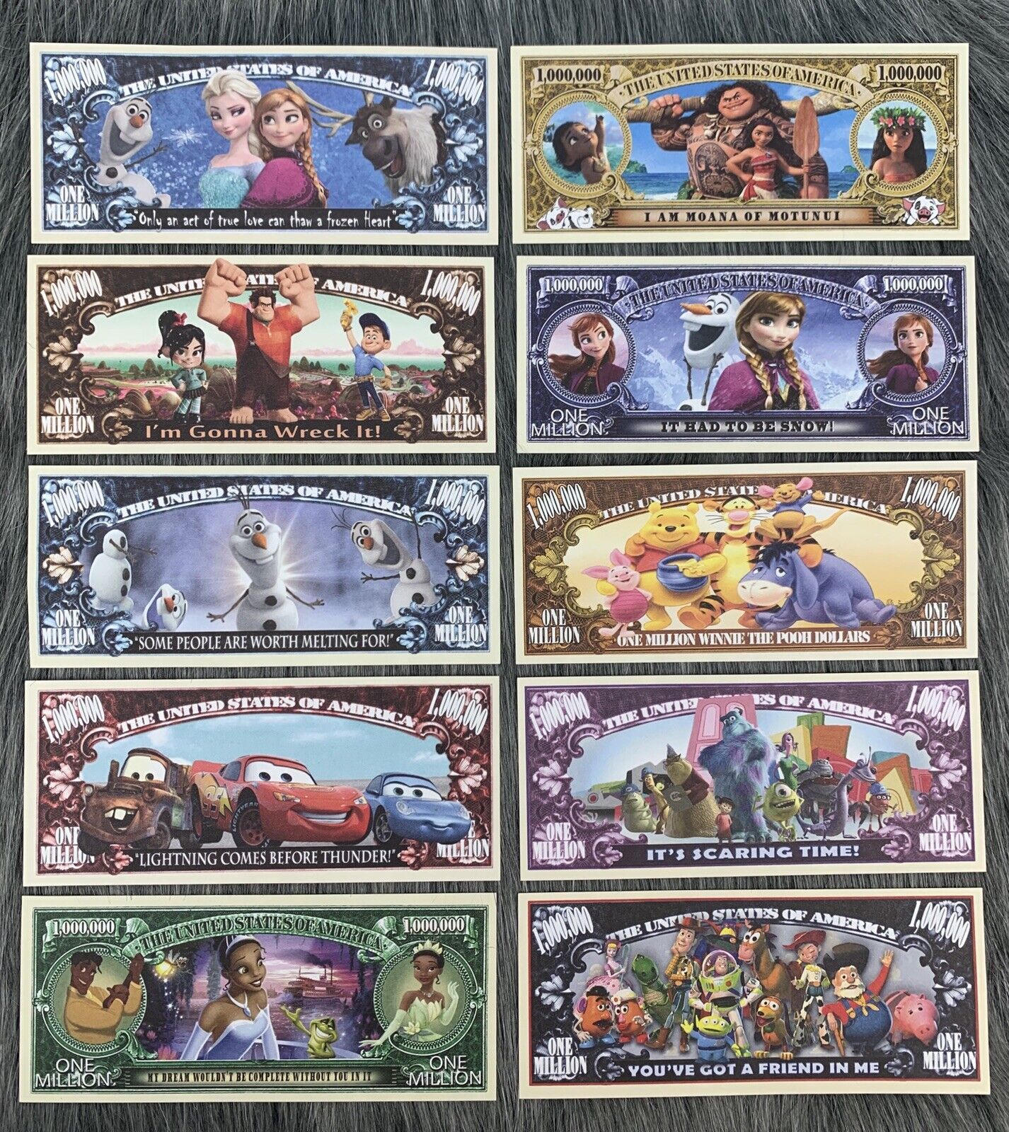 50+ Disney Parody Dollars Mickey & Minnie Mouse Peter Pan Moana Complete Set Lot Без бренда - фотография #9