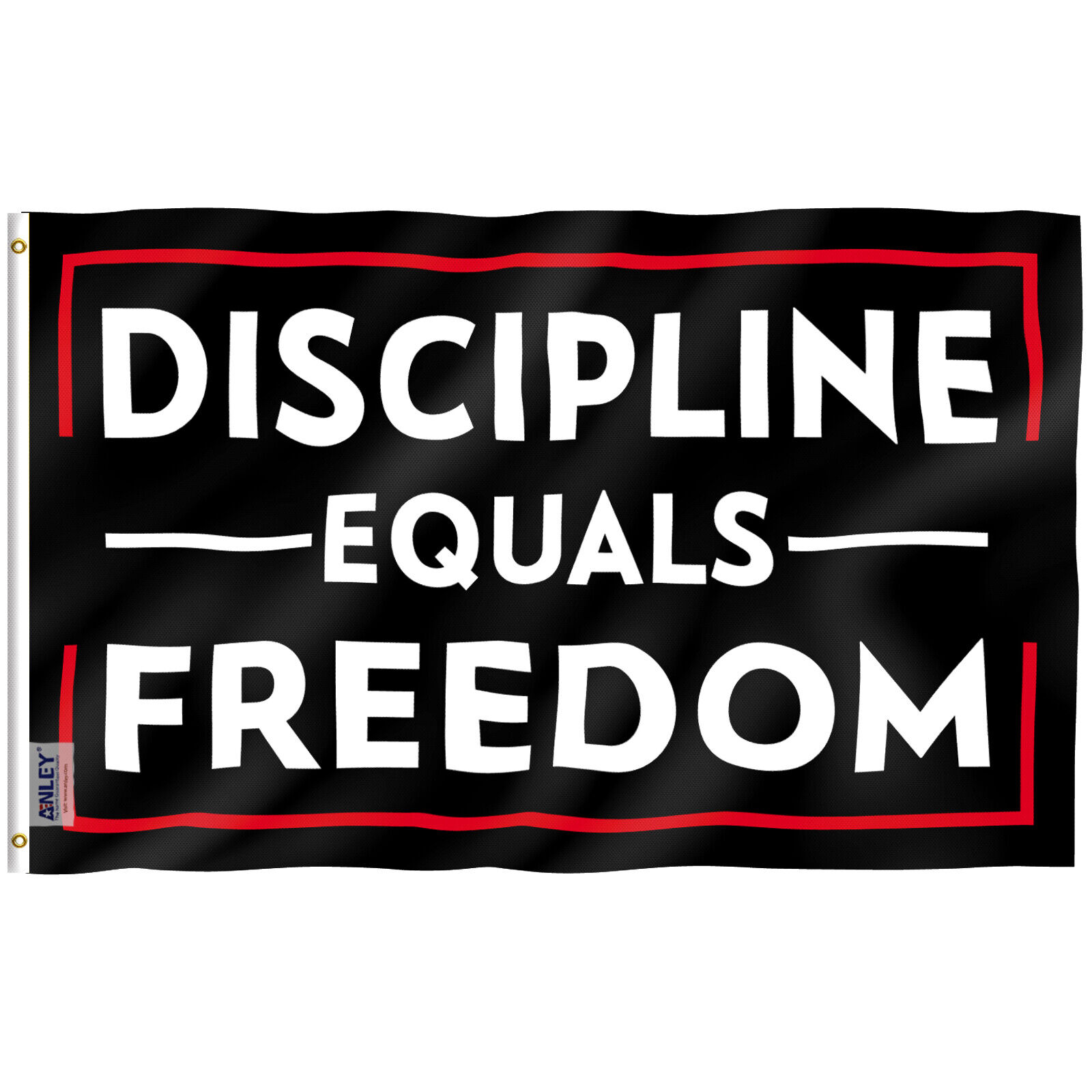Anley 3x5 Ft Discipline Equals Freedom Flag - Dorm Gym Man Cave Flags Без бренда