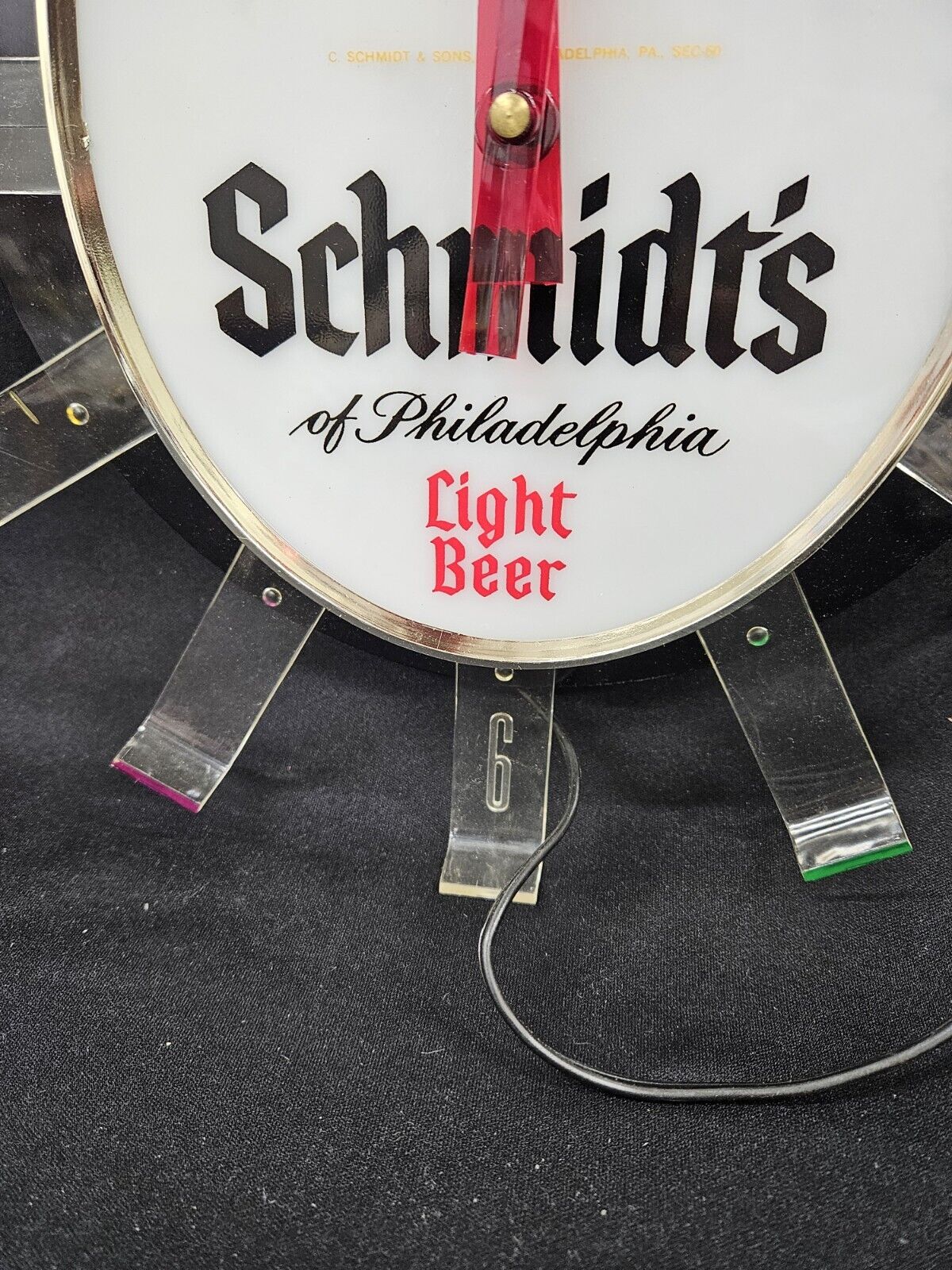Vintage Schmidt’s Light Beer Edge Lighted Clock -New old Stock-Original Box Schmidt’s - фотография #6