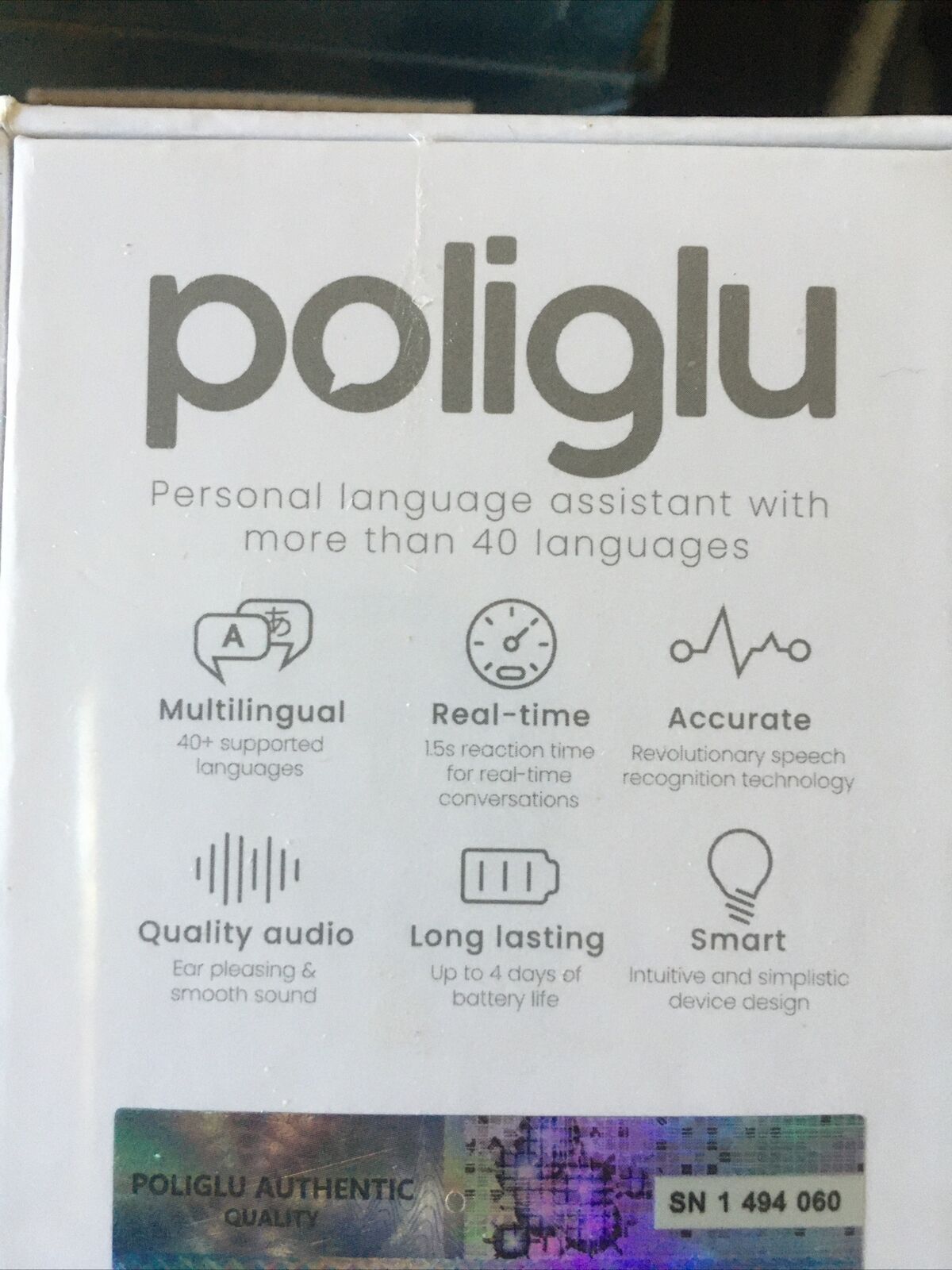 Poliglu Real Time Language Translator - Over 40 Languages Multilingual BRAND NEW poliglu N/A - фотография #4