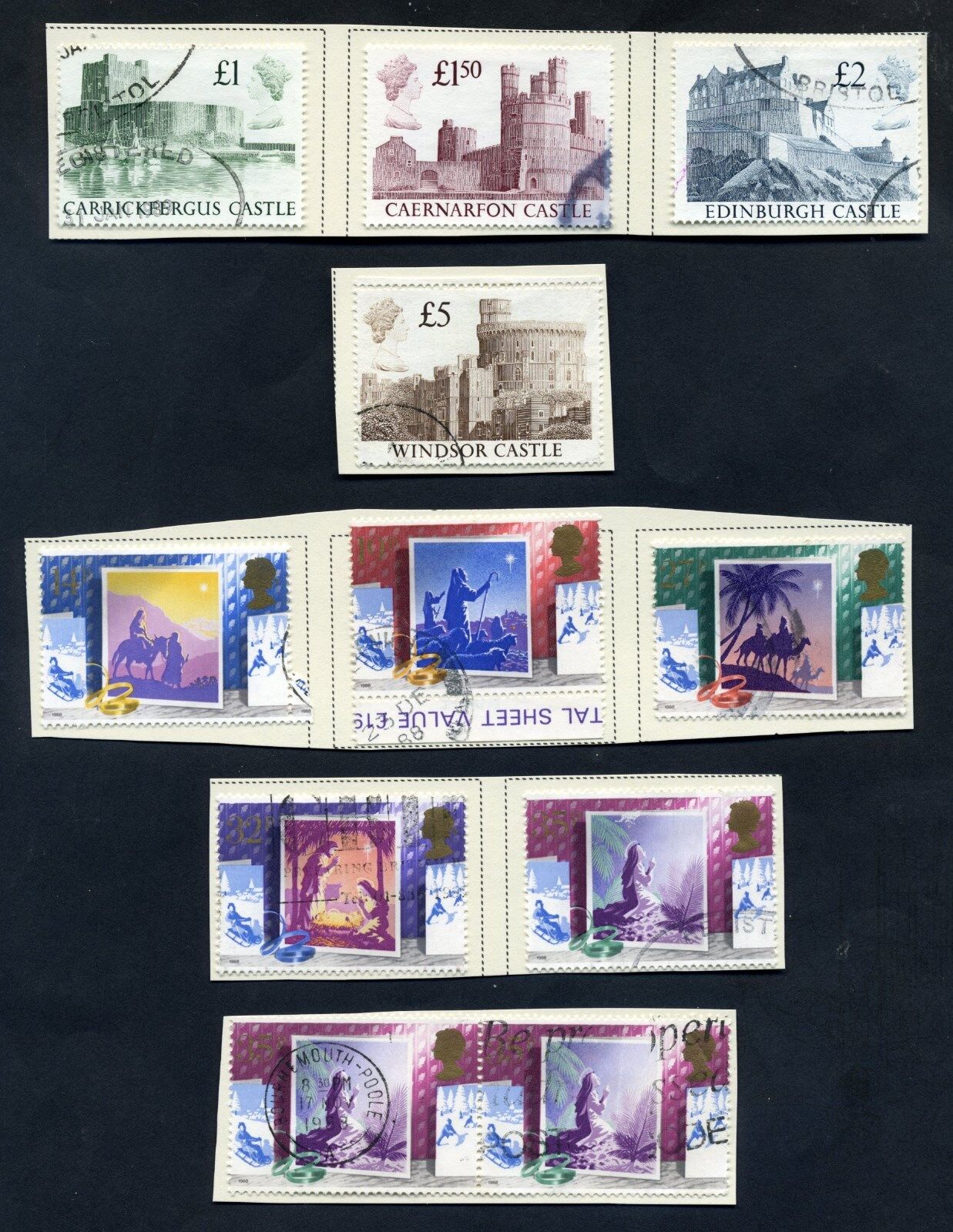 Lot of 49 stamps, UK, 1988 Scott 1201-1238 Nine Complete Sets Без бренда
