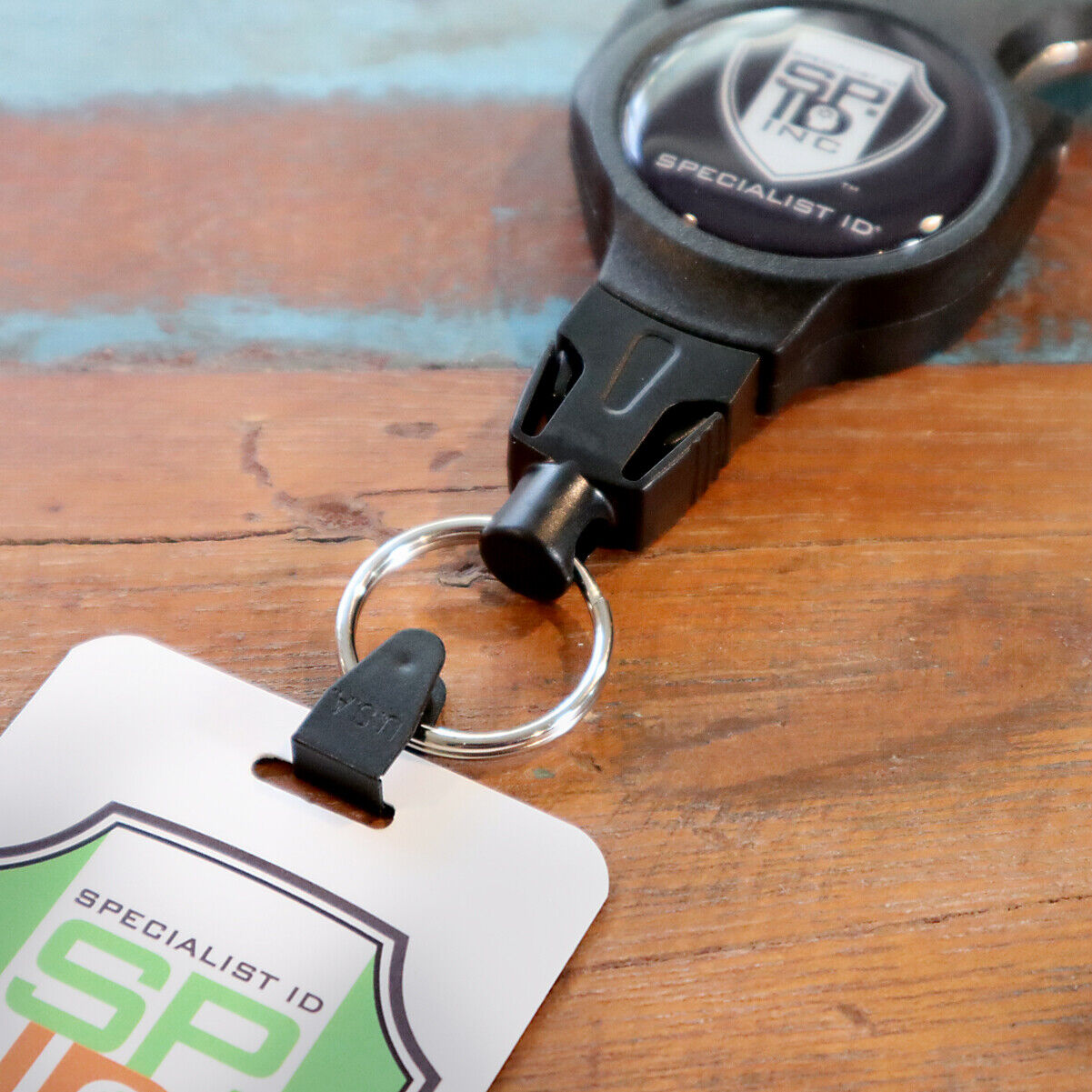 5 pcs - Black Plastic Key Ring Connectors - ID Badge Holder or Charm Adapter Tab Specialist ID 7743-1060 - фотография #5