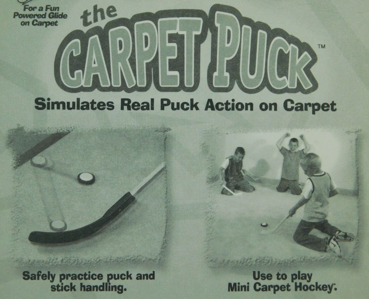 (2-Pack!) "The Carpet Puck" Original Safe Indoor Hockey Puck Stick Handling EZ Simtec "Fun Slides" "The Carpet Puck" - фотография #6
