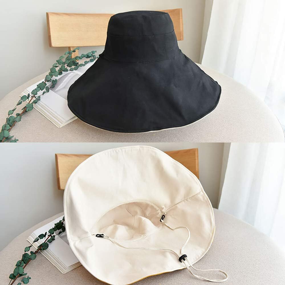 FaroDor Women's Packable Reversible Bucket Hat UV Sun Protection Wide 3black  Brand: FaroDor Does not apply - фотография #5