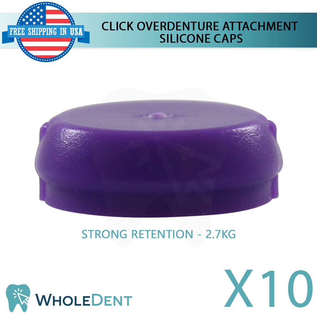 10x Strong Silicone Cap Click Overdenture Attachment Abut ment Dental Im plant Rhein83 Does Not Apply
