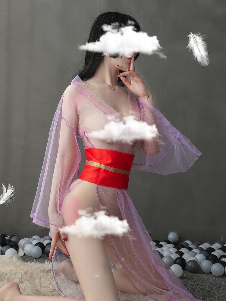 US?Women Sexy Lingerie Babydoll Nightdress Transparent Sleepwear Bathrobe Suit Unbranded - фотография #3