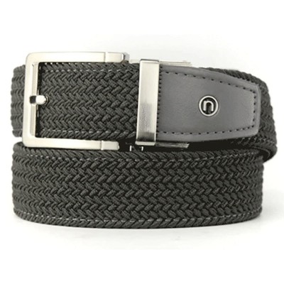 Nexbelt Braided Golf Belt Gray 2.0 - Men's Nylon And Leather Tip Ratchet Belt Nexbelt PCD8063