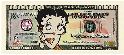 (10) Betty Boop Million Dollar Bills for only $7.50 with Free Shipping Без бренда - фотография #2