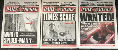 DAILY BUGLE Marvel Spider-Man Movie Licensed Exact Prop Replica ALL 3 ISSUES Без бренда