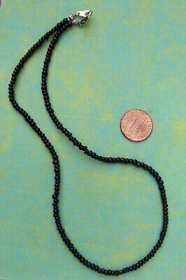 Vintage 17 Inch Black Glass Seed Beads Necklaces 3 Без бренда - фотография #3