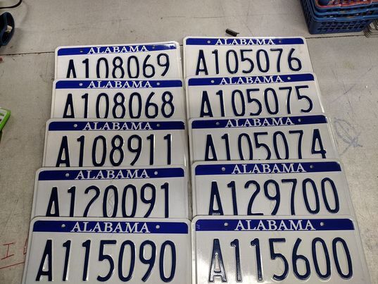 Alabama Lot of 10 Expired 2018 License Plate Auto Tags  Без бренда