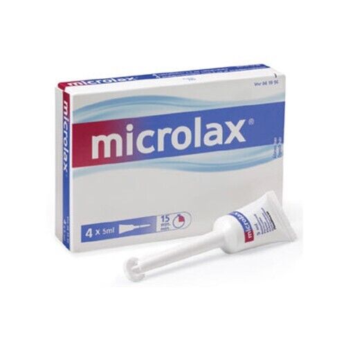 SHIPS FROM US Microlax Enema 4 x 5ml - Fast Treatment of Constipation  McNeil sb12