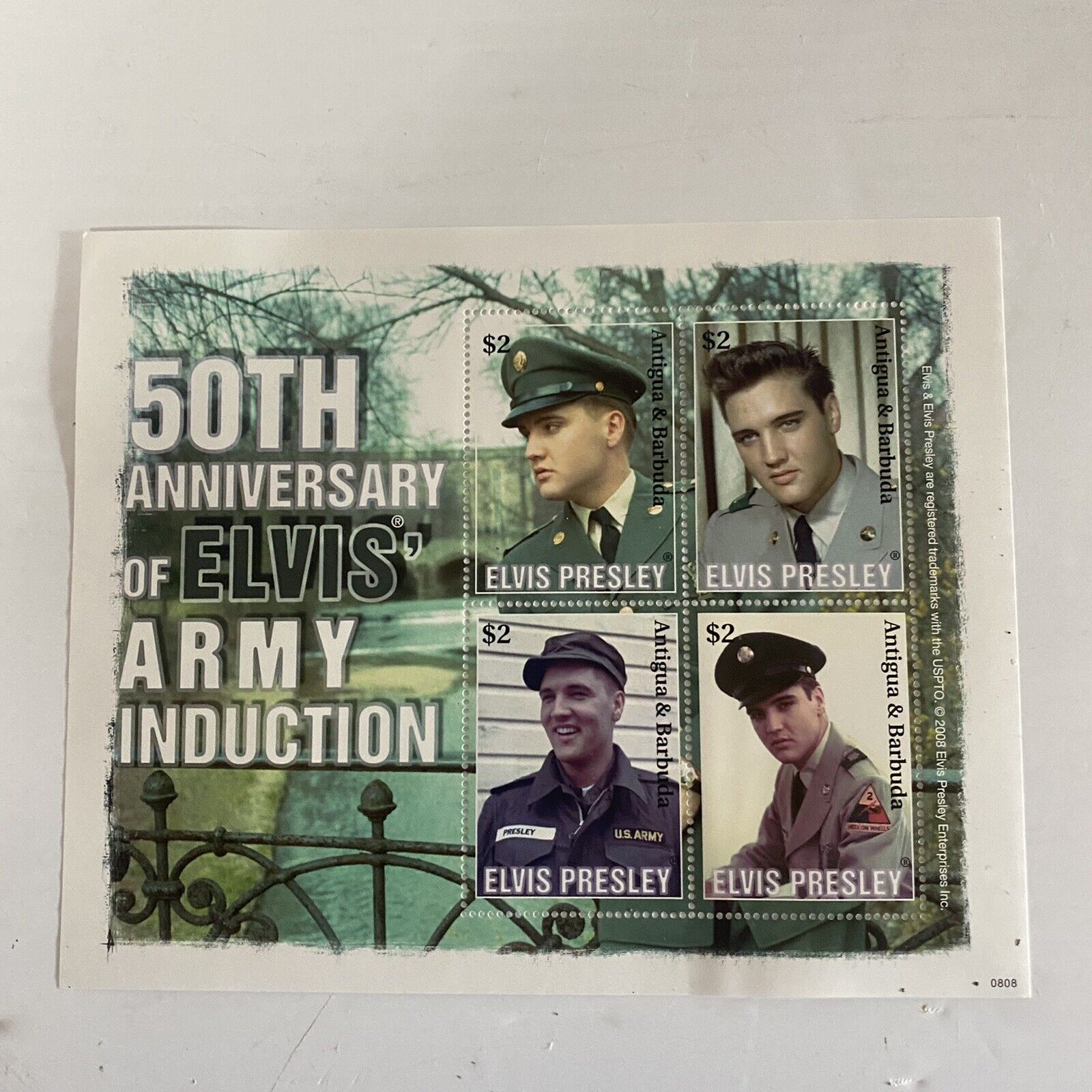 Lot of 3 Elvis Presley Stamps Collection Mystic Stamp (A) Без бренда - фотография #3