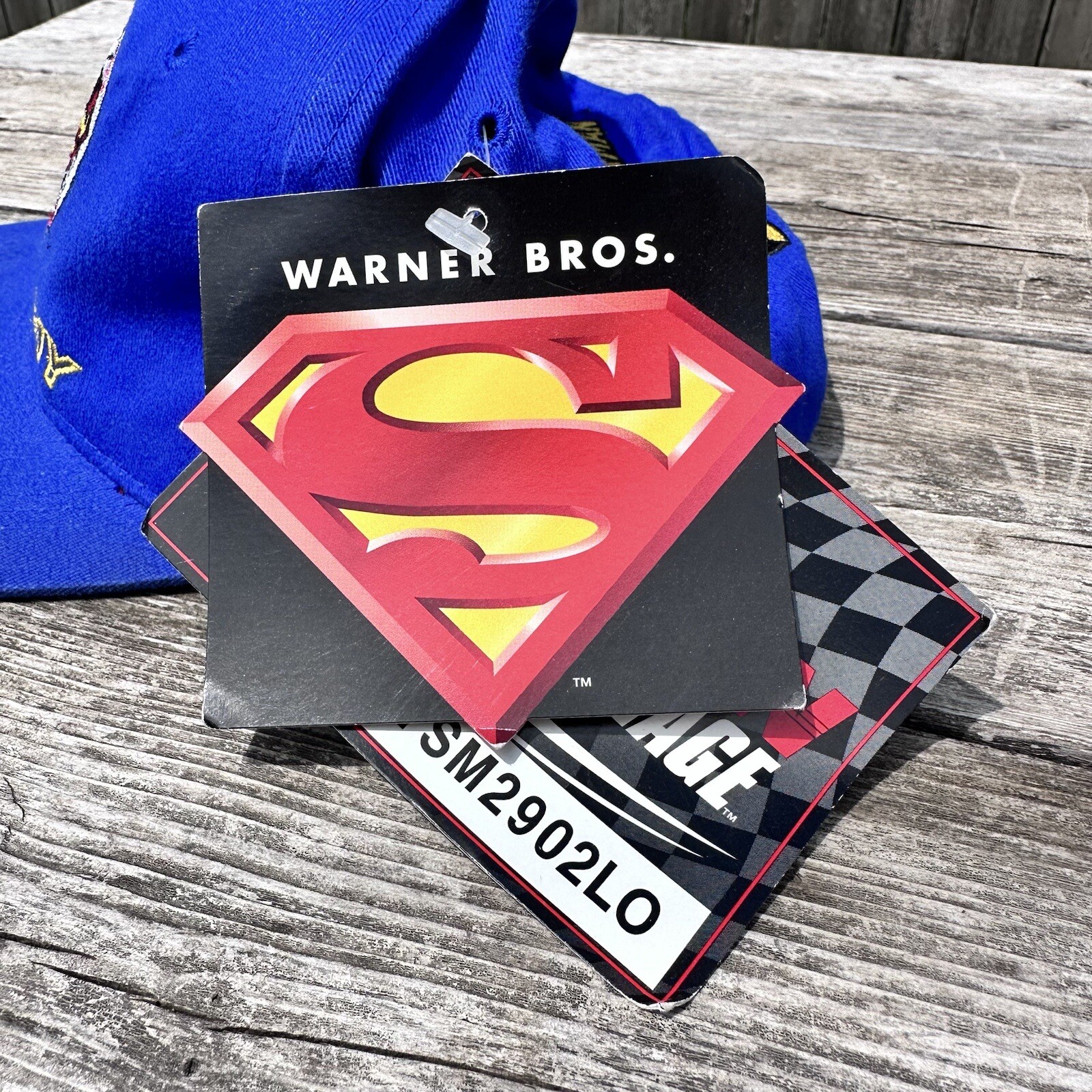 Vintage Nascar Snapback Hat Superman Racing Ron Hornady Warner Brothers Cap Chase Authentics - фотография #6