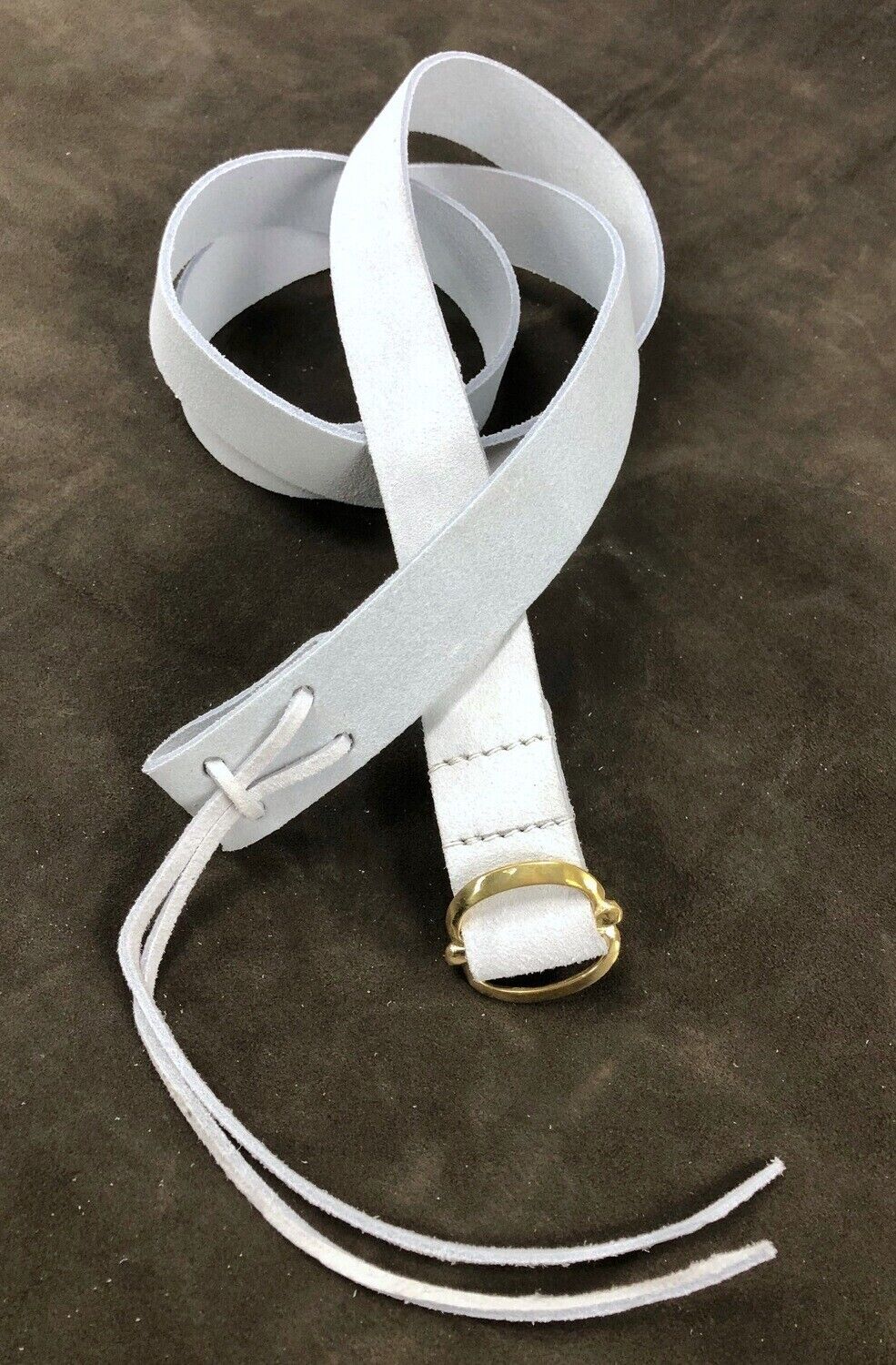 White Buff Leather Musket Sling with Buckle for Flintlock Muskets - F&I, Rev War Без бренда - фотография #3