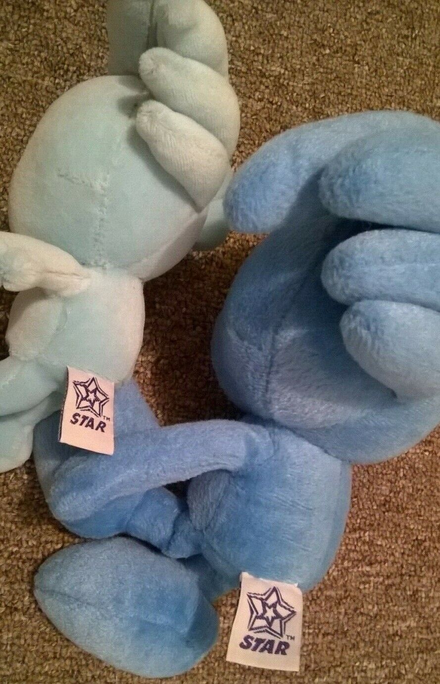 Kooties Star Plush Groovy & Cuddly Lot of 2 Blue Beanie Soft Toys Fineline 2001  Fineline Giant Star - фотография #5