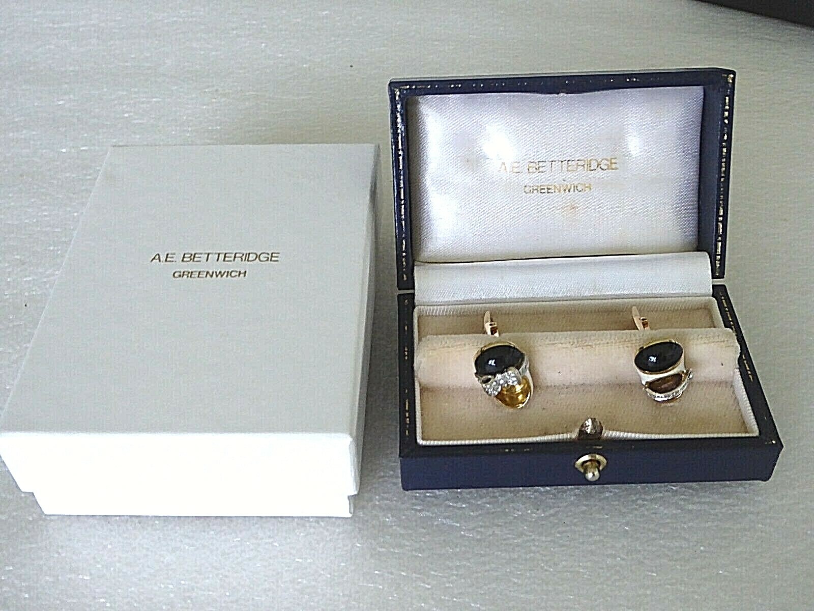 Rare Pair 18K Diamond Yellow Gold Enamel Aaron Basha Baby Shoes Cufflinks Aaron Basha - фотография #3