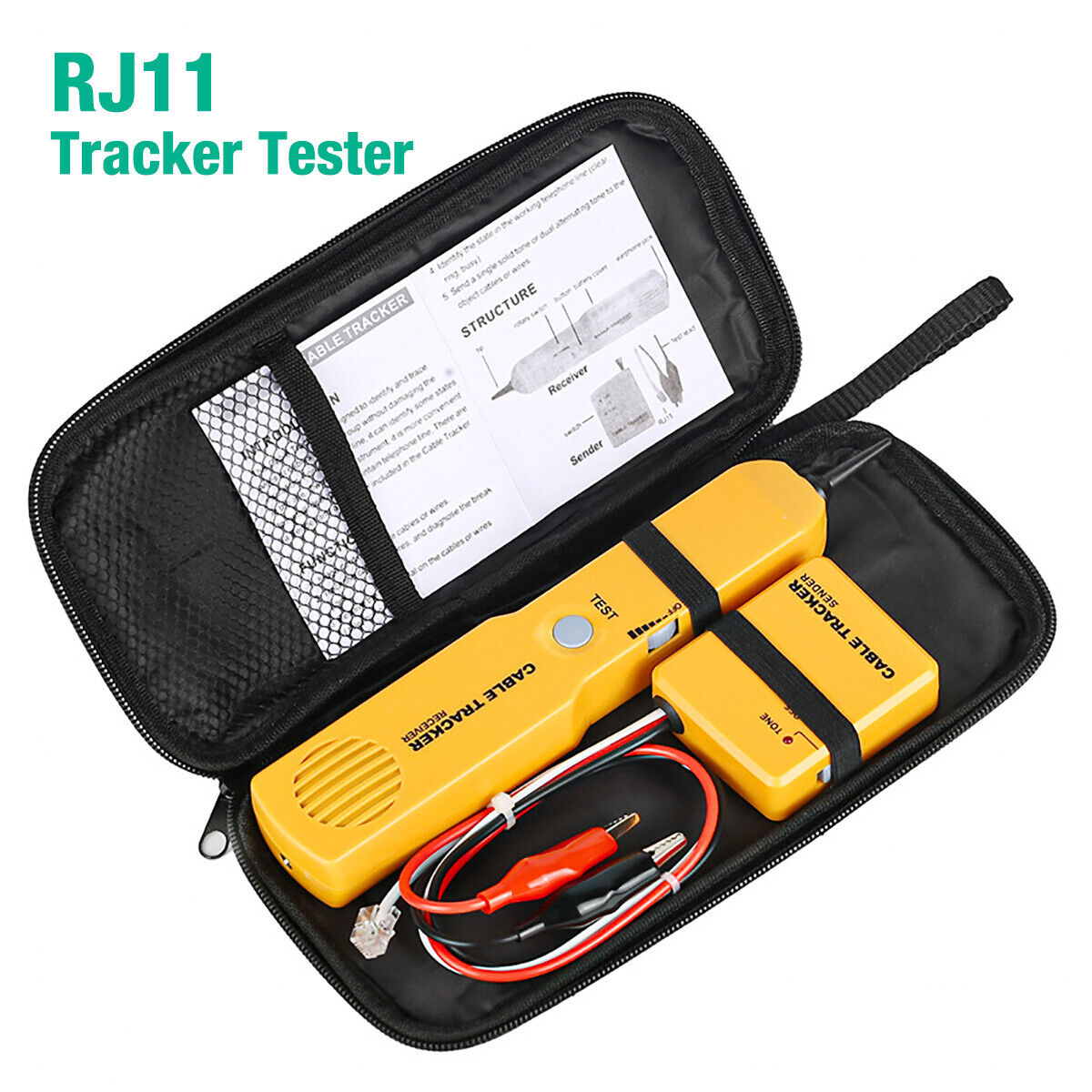 Network RJ11 Line Finder Cable Tracker Tester Toner Electric Wire Tracer Pouch Ombar Network RJ11 Tracker Tester - фотография #11