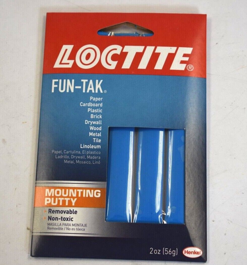 Loctite Fun-Tak Mounting Putty Adhesive Reusable Non-toxic Blue Pack of 4 Loctite - фотография #2