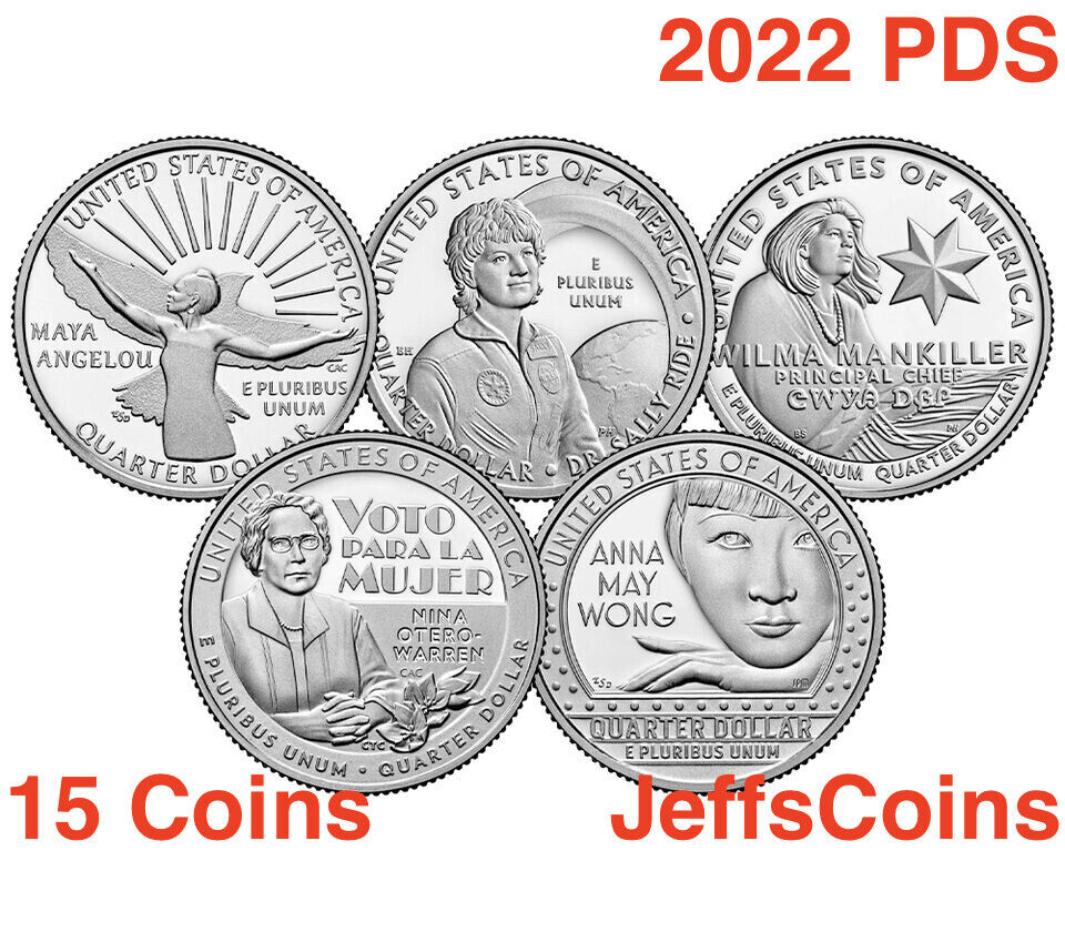 2023 P D S All 15x American Women Quarters PDS Bessie Coleman - Maria Tallchief Без бренда - фотография #12