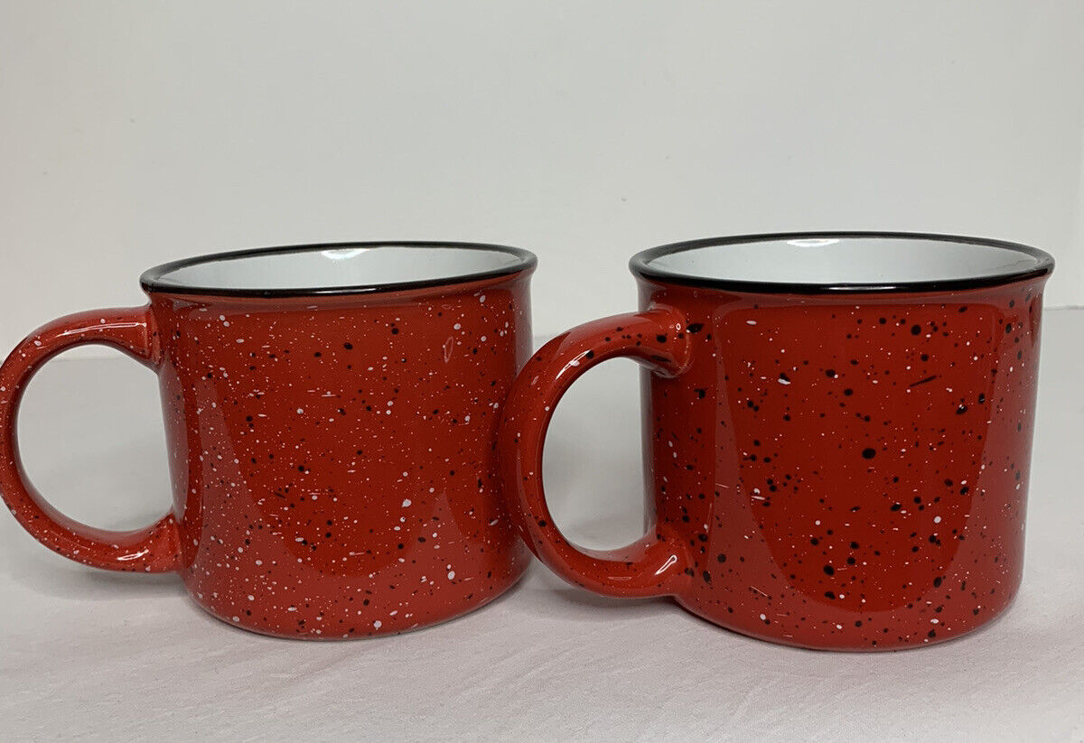 Red Eye Rye Whiskey Coffee Mugs Set of 2 Ceramic Cups Splatter Red Lodge Gifts Unbranded - фотография #4