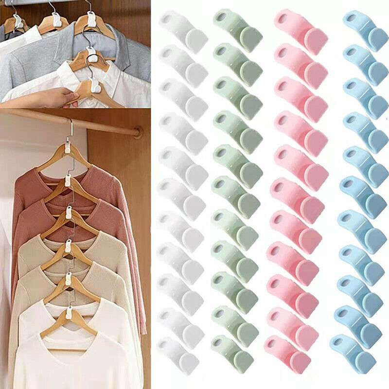 40 Pcs Clothes Hanger Connector Hooks Closet Hangers Organizer Space-saving Clip Unbranded DOES NOT APPLY - фотография #12