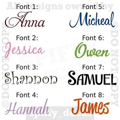 Personalized Custom Single Name Vinyl Wall Decal Sticker Decor Nursery Bedroom Spiffy Decals Does not apply