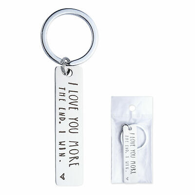Stainless Steel I Love You More The End I Win Keychain Gift for Couples Lover Unbranded Does Not Apply - фотография #7