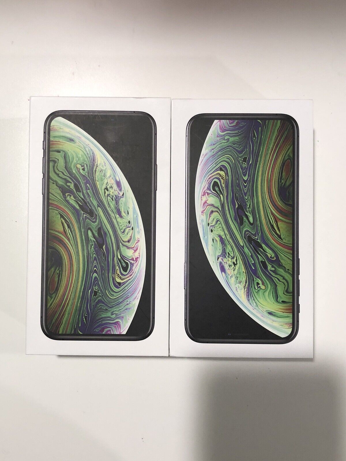 Lot of 2 iPhone Xs Boxes ONLY, Space Gray Color Apple