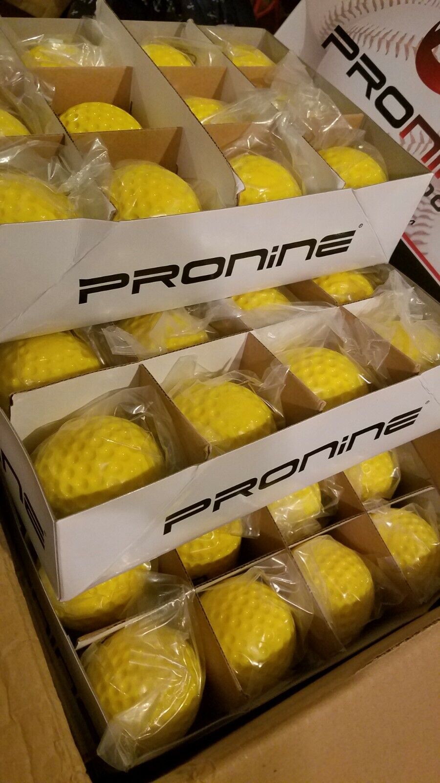 4 Dozen=48 New 12” Inch Mens Dimpled Slow Pitch Softballs Yellow Pro-Nine Pro Nine Does Not Apply