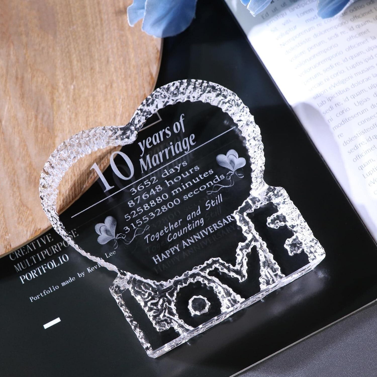Memorable Love Shape Crystal Keepsake Paperweight - Extra Large Size - 3.9" x Unbranded - фотография #9