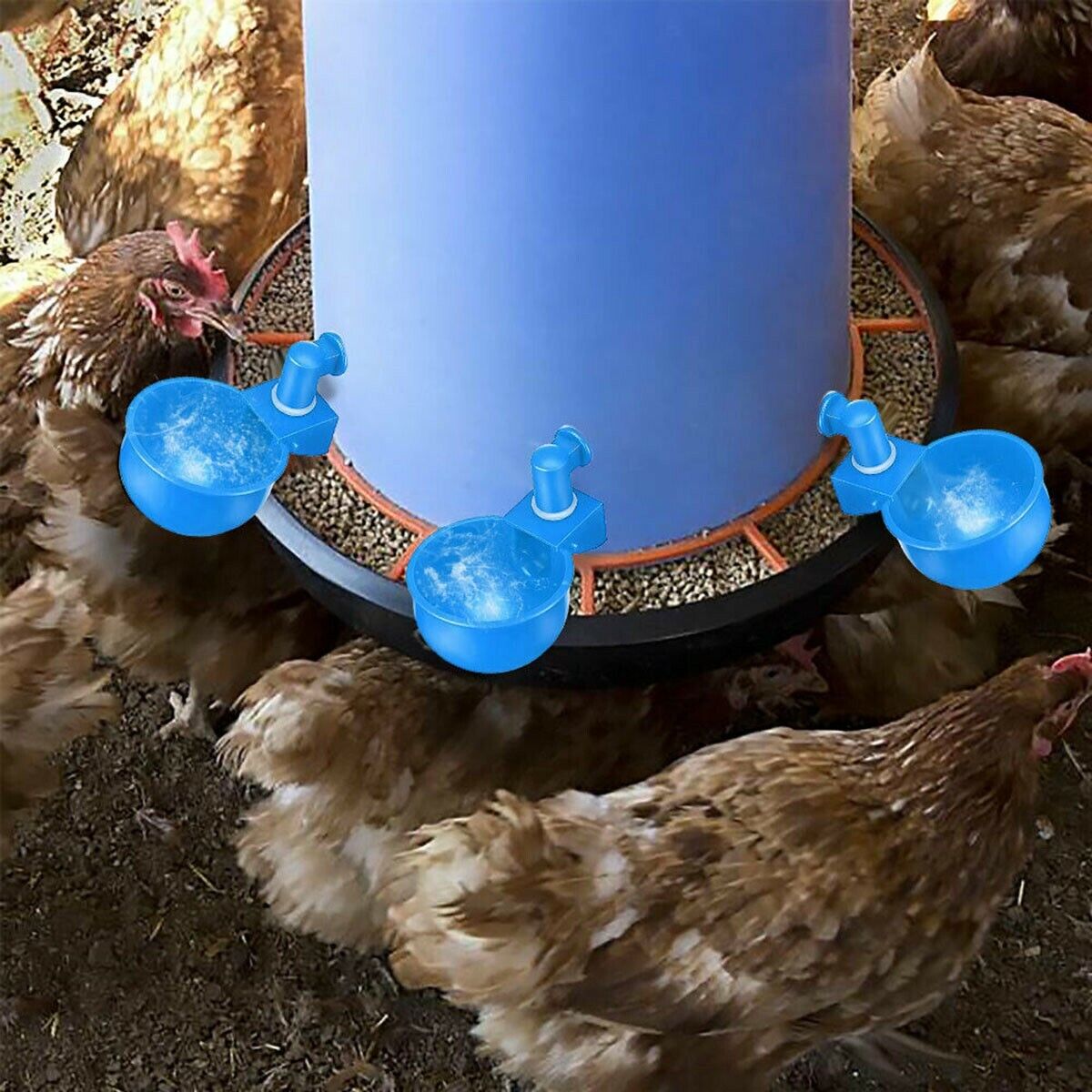 40x Automatic Water Cup Poultry Drinker Waterer Chicken Duck Quail Drinking Feed Unbranded Automatic Water Cups - фотография #8