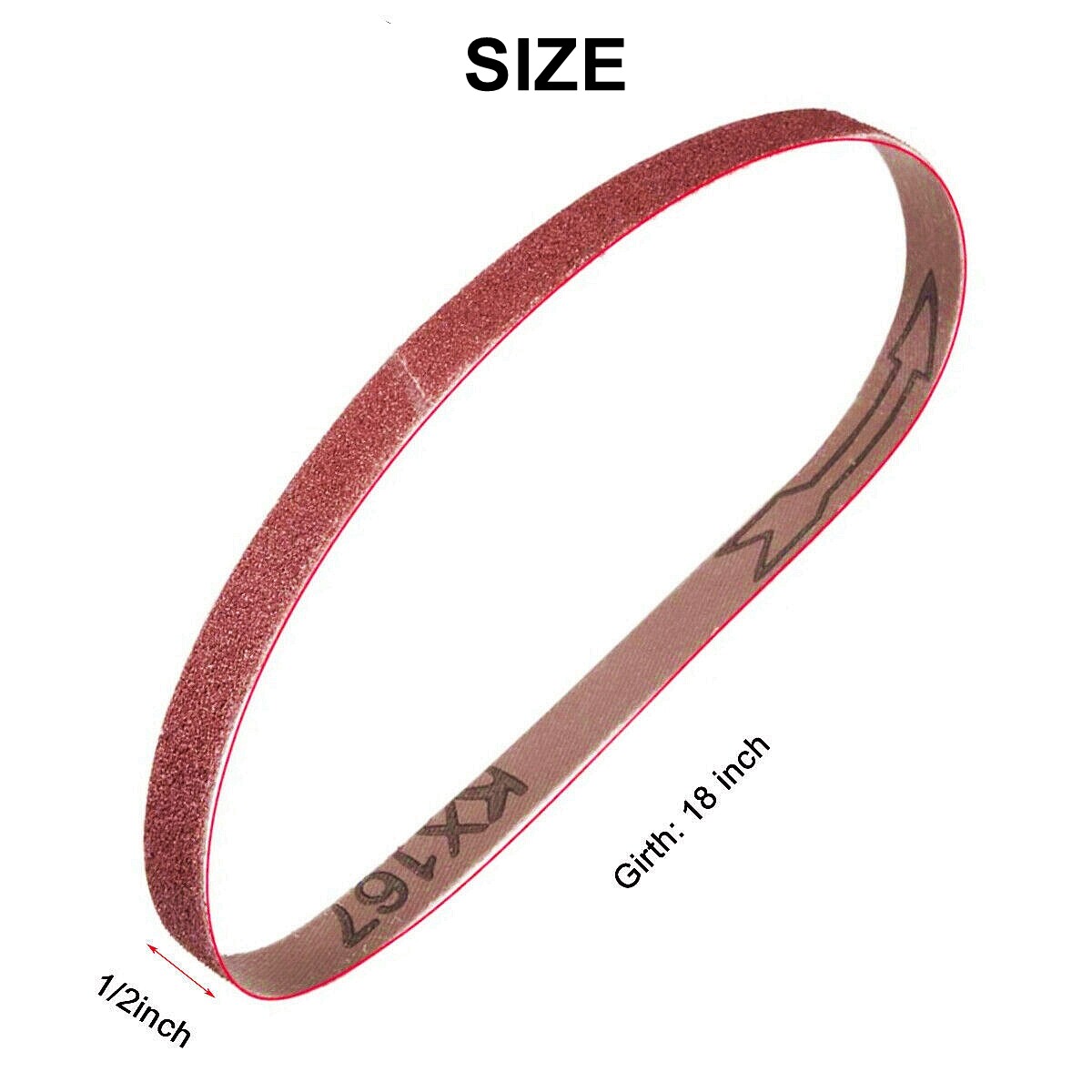 1/2 x 18" Sanding Belts Air File Belt Sander Sandpaper 40 60 80 120 180 240 Grit Satc Does Not Apply - фотография #3