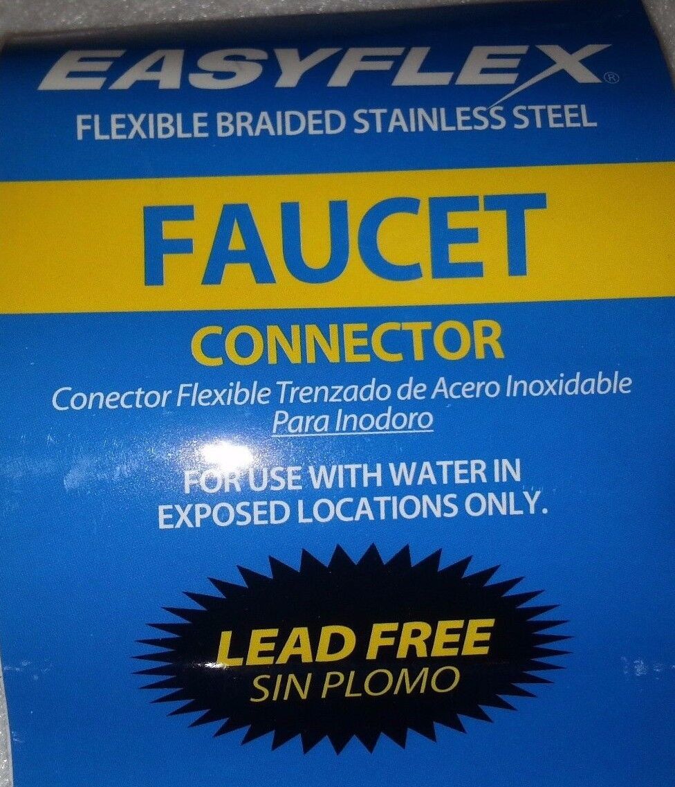 Faucet Sink Supply Line 3/8" Compression X 1/2" X 16"  Stainless Braided 12 PACK Easyflex EF-FC-38C12F-16 - фотография #3
