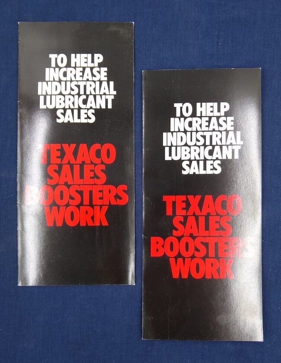 Texaco How to Increase Sales Pamphlet Circa 1980’s Lot of 2 Texaco