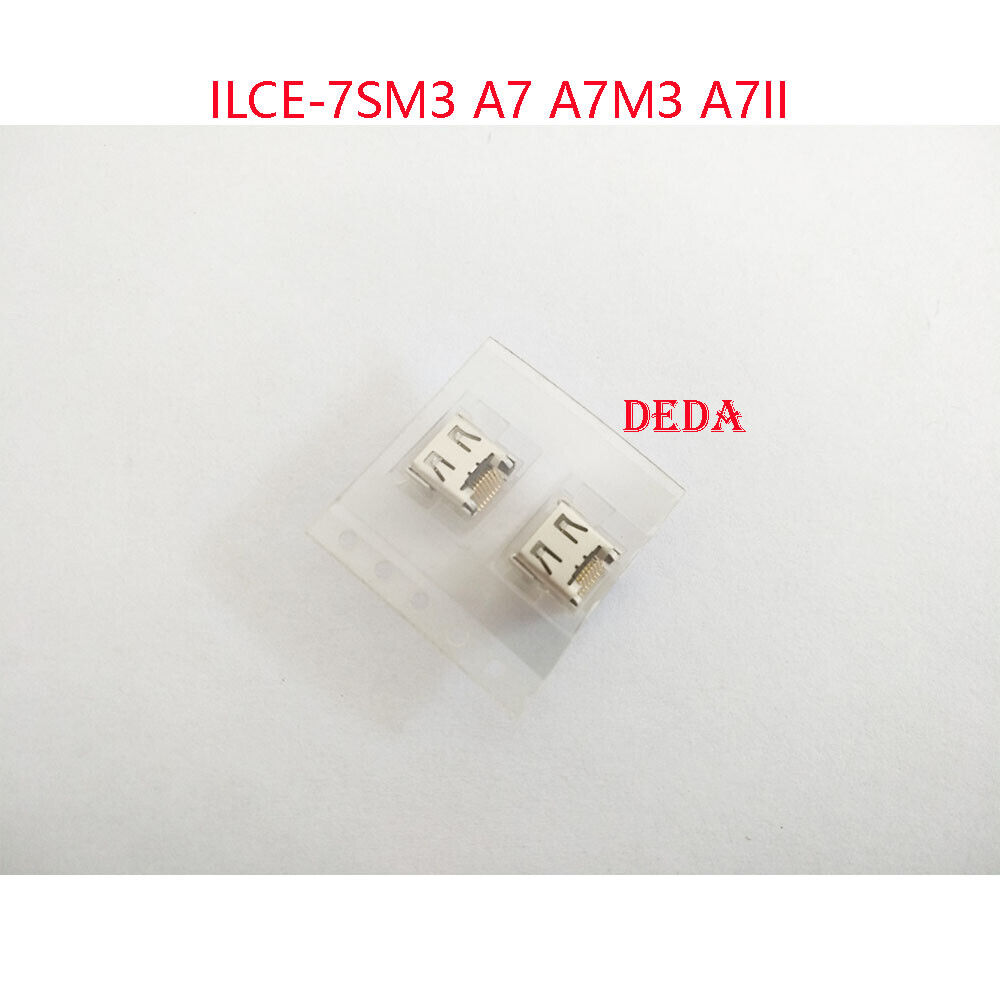 2pcs New Micro HDMI Connector For Sony ILCE-7SM3 A7 A7M3 A7II Camera Repair Part Sony